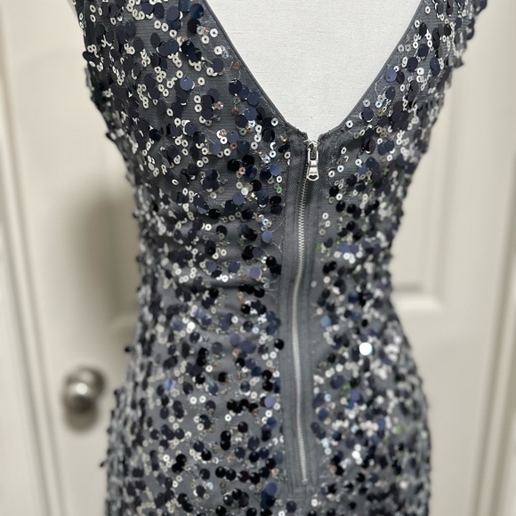 Guess Black and Silver Sequin Mini Dress - Picture 4 of 5